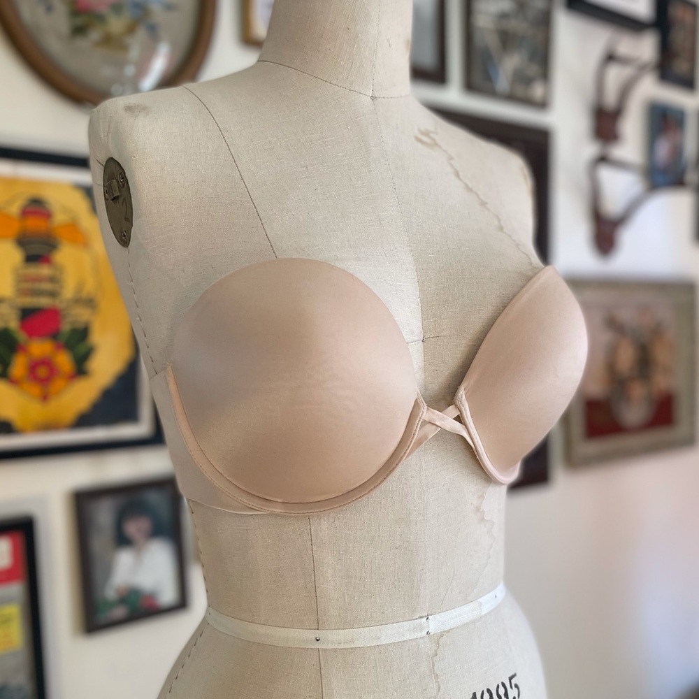 Wacoal Strapless Padded Push-Up Bra Nude Beige 38C Plus Size